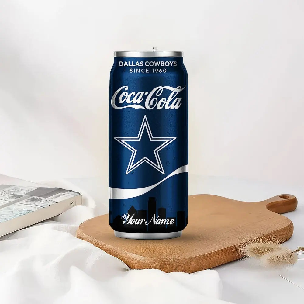 Dallas Cowboys | NFL Coca Cola Can Shaped Tumbler TD – HuddleStyle.com - Image 3