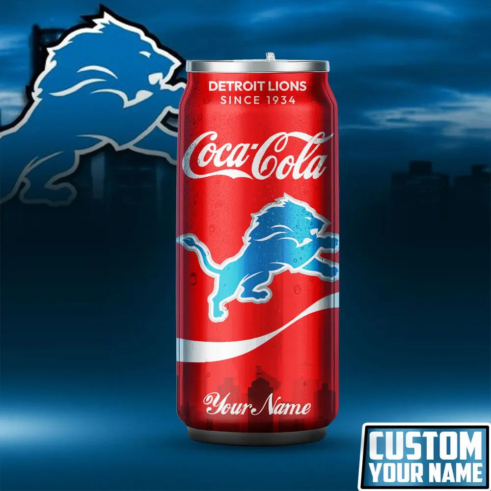 Detroit Lions | NFL Coca Cola Can Shaped Tumbler TD – HuddleStyle.com - Image 5