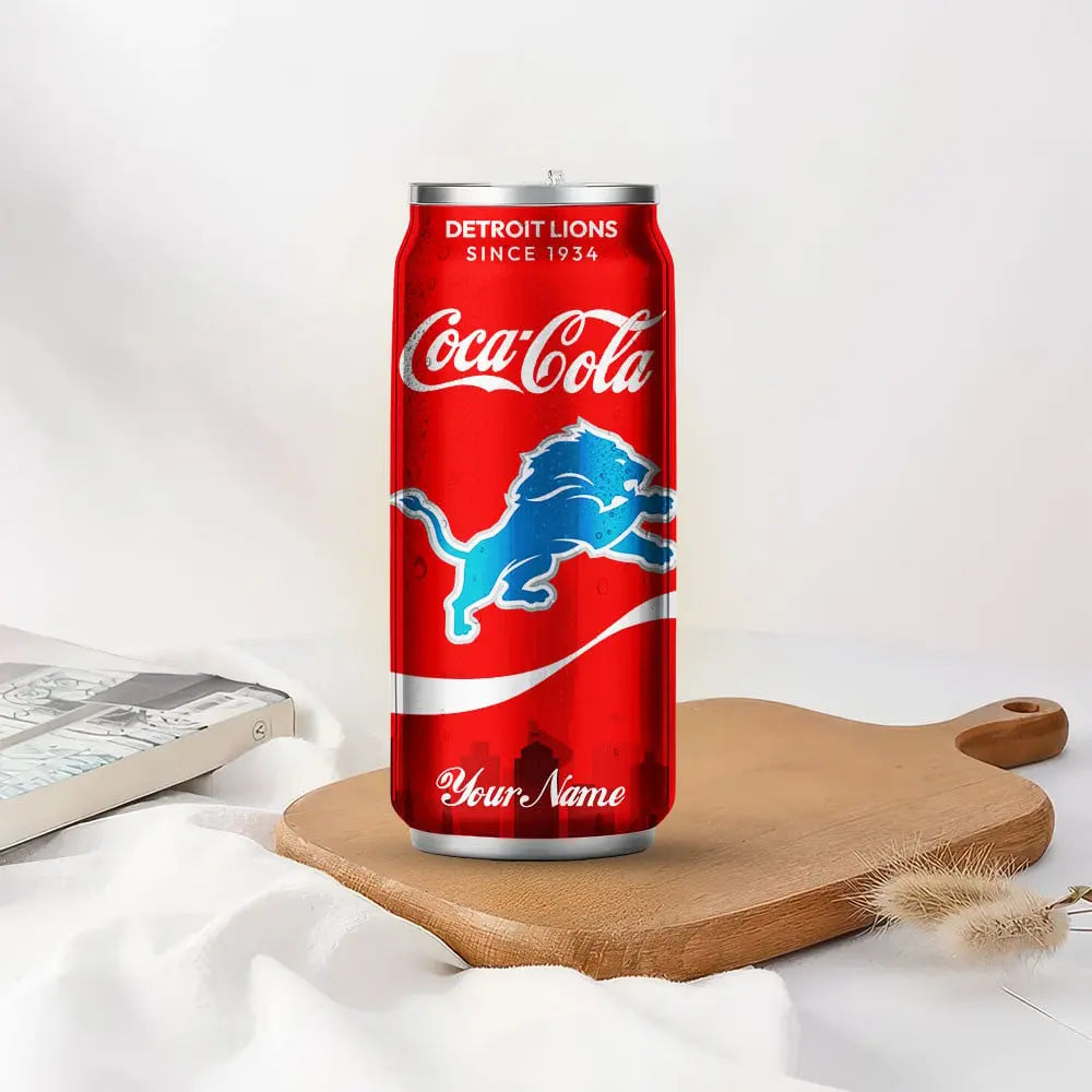 Detroit Lions | NFL Coca Cola Can Shaped Tumbler TD – HuddleStyle.com - Image 3