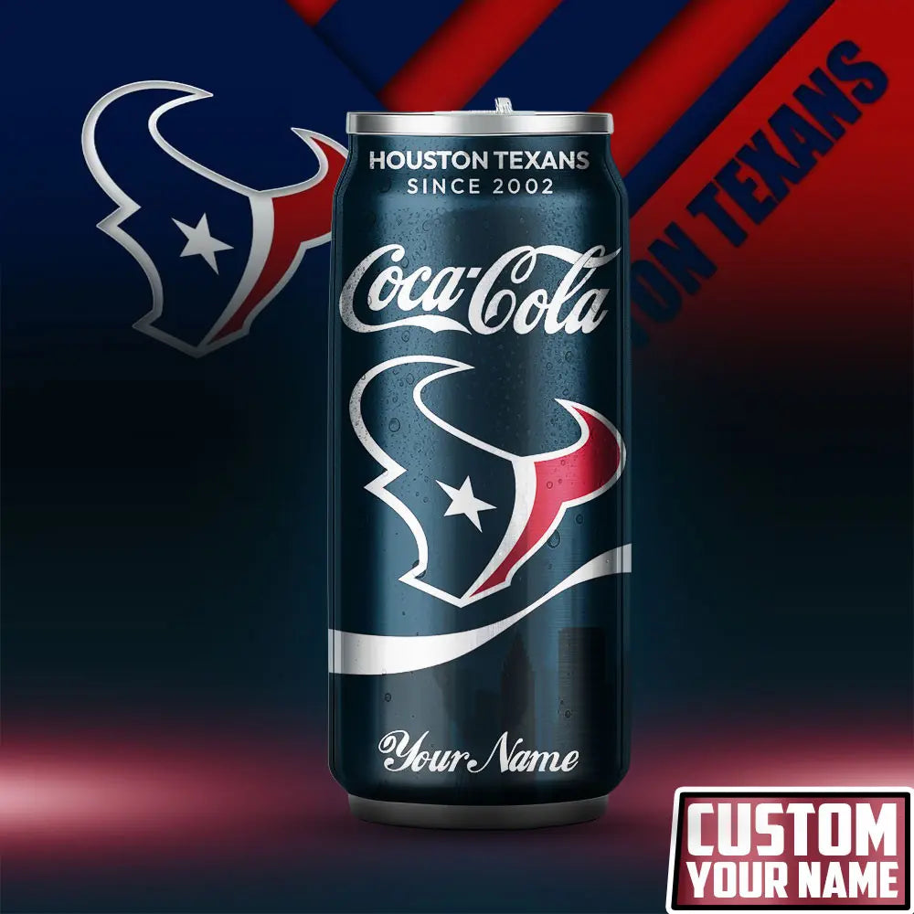 Houston Texans | NFL Coca Cola Can Shaped Tumbler TD – HuddleStyle.com - Image 2