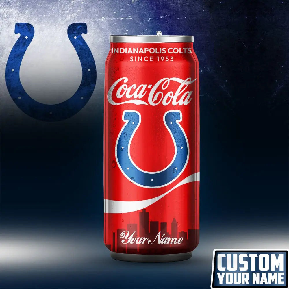 Indianapolis Colts | NFL Coca Cola Can Shaped Tumbler TD – HuddleStyle.com - Image 2
