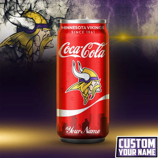 Minnesota Vikings | NFL Coca Cola Can Shaped Tumbler TD – HuddleStyle.com - Main