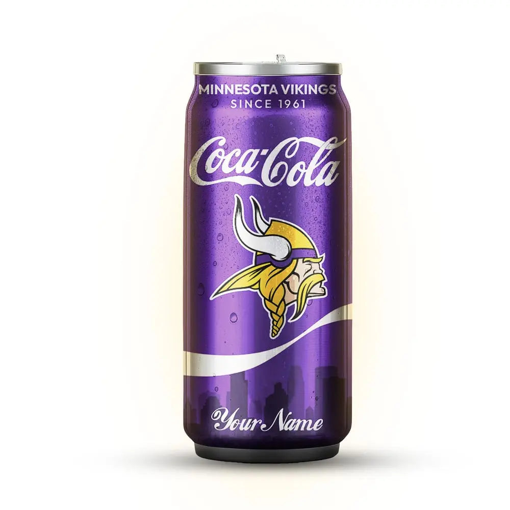 Minnesota Vikings | NFL Coca Cola Can Shaped Tumbler TD – HuddleStyle.com - Image 3