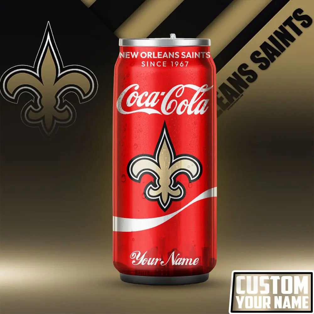 New Orleans Saints | NFL Coca Cola Can Tumbler TD – HuddleStyle.com - Main