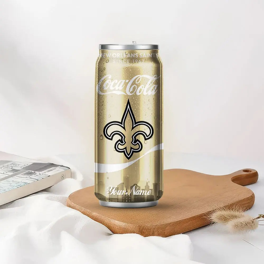 New Orleans Saints | NFL Coca Cola Can Shaped Tumbler TD – HuddleStyle.com - Image 2