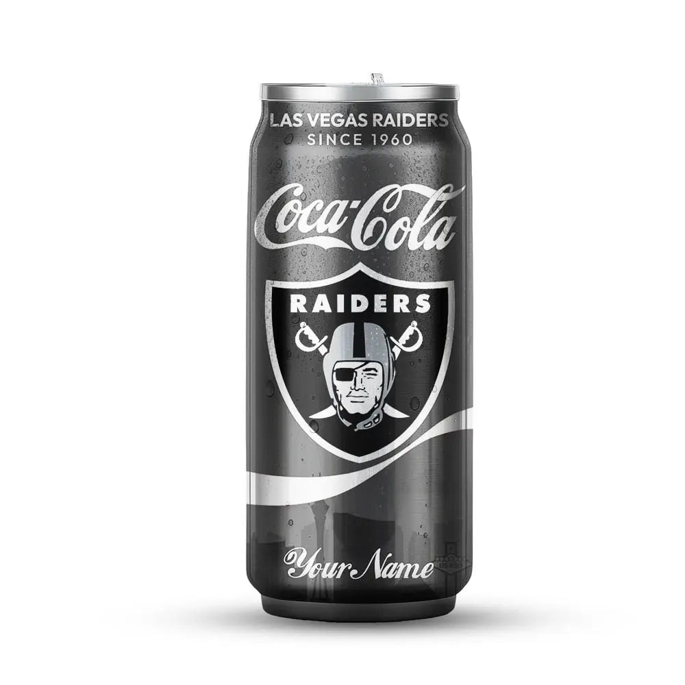 Las Vegas Raiders | NFL Coca Cola Can Shaped Tumbler TD – HuddleStyle.com - Image 2