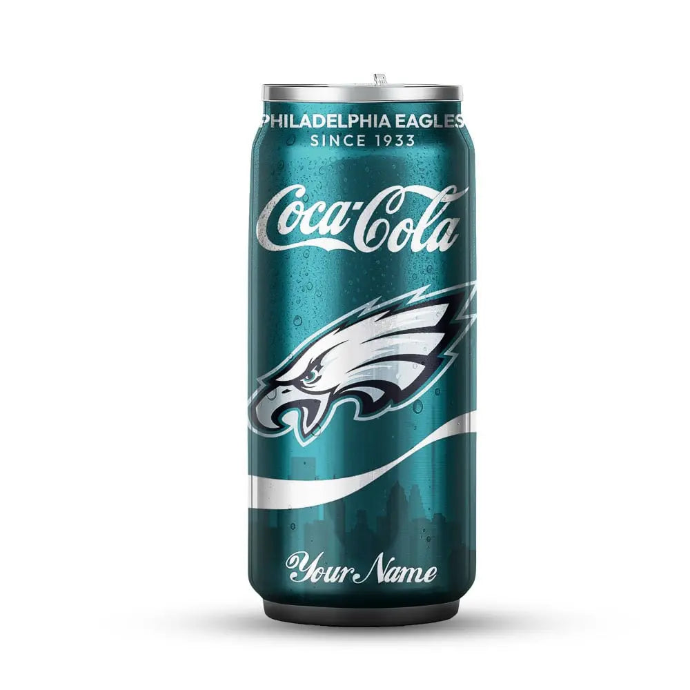 Philadelphia Eagles | NFL Coca Cola Can Shaped Tumbler TD – HuddleStyle.com - Image 5