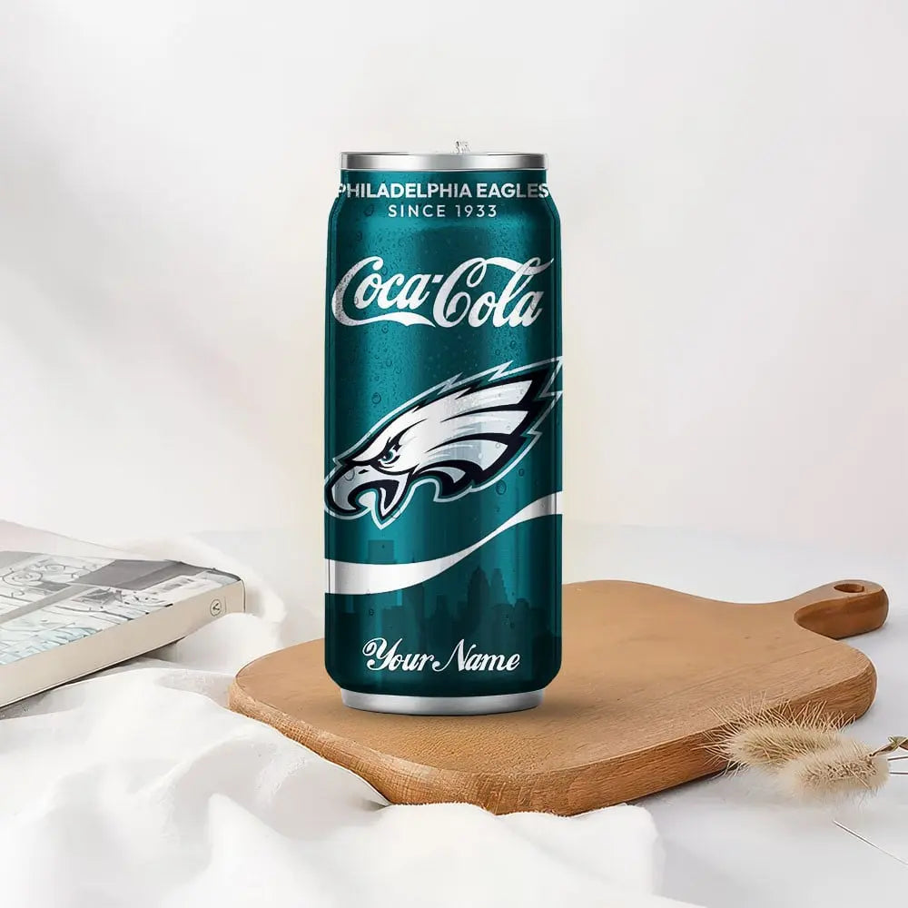 Philadelphia Eagles | NFL Coca Cola Can Shaped Tumbler TD – HuddleStyle.com - Main