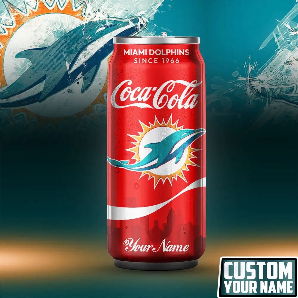 Miami Dolphins | NFL Coca Cola Can Shaped Tumbler TD – HuddleStyle.com - Image 5