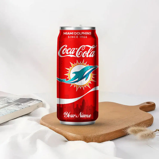 Miami Dolphins | NFL Coca Cola Can Shaped Tumbler TD – HuddleStyle.com - Main