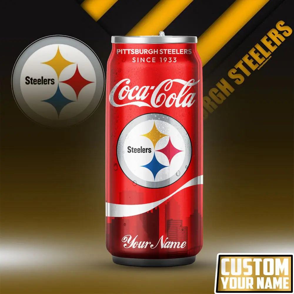 Pittsburgh Steelers | NFL Coca Cola Can Shaped Tumbler TD – HuddleStyle.com - Image 4