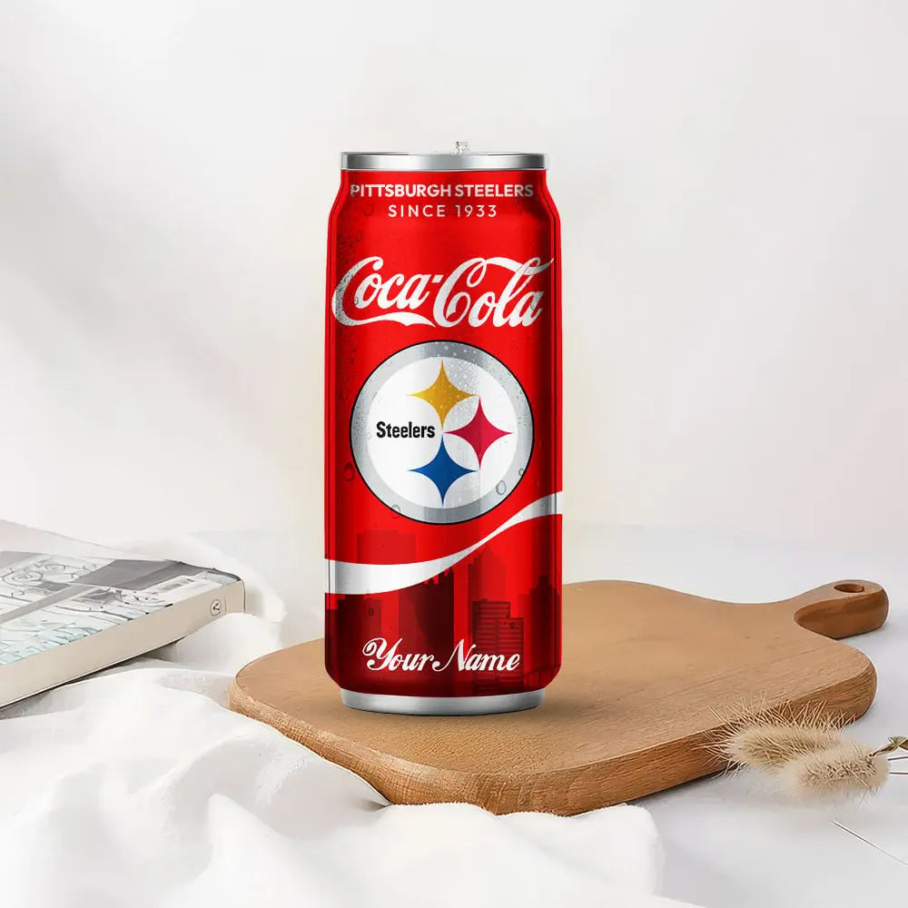 Pittsburgh Steelers | NFL Coca Cola Can Shaped Tumbler TD – HuddleStyle.com - Image 2