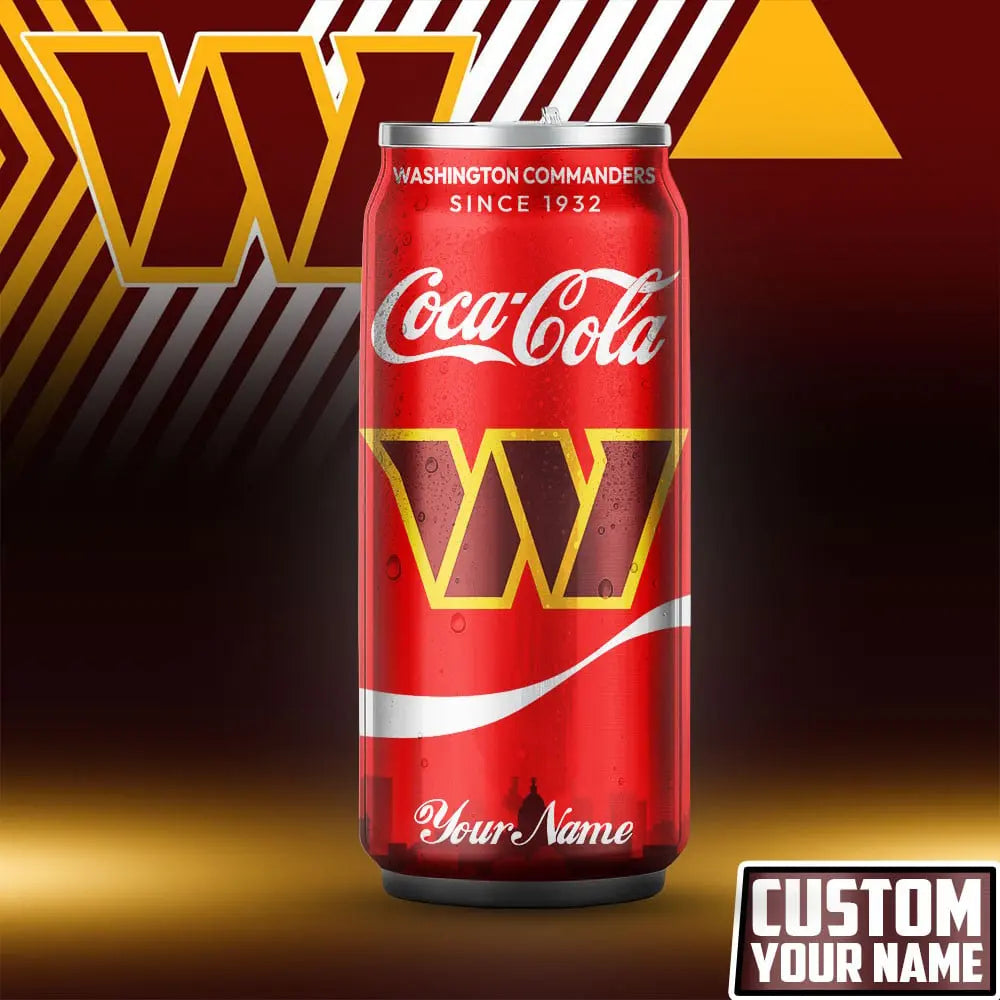 Washington Commanders | NFL Coca Cola Can Shaped Tumbler TD – HuddleStyle.com - Image 2