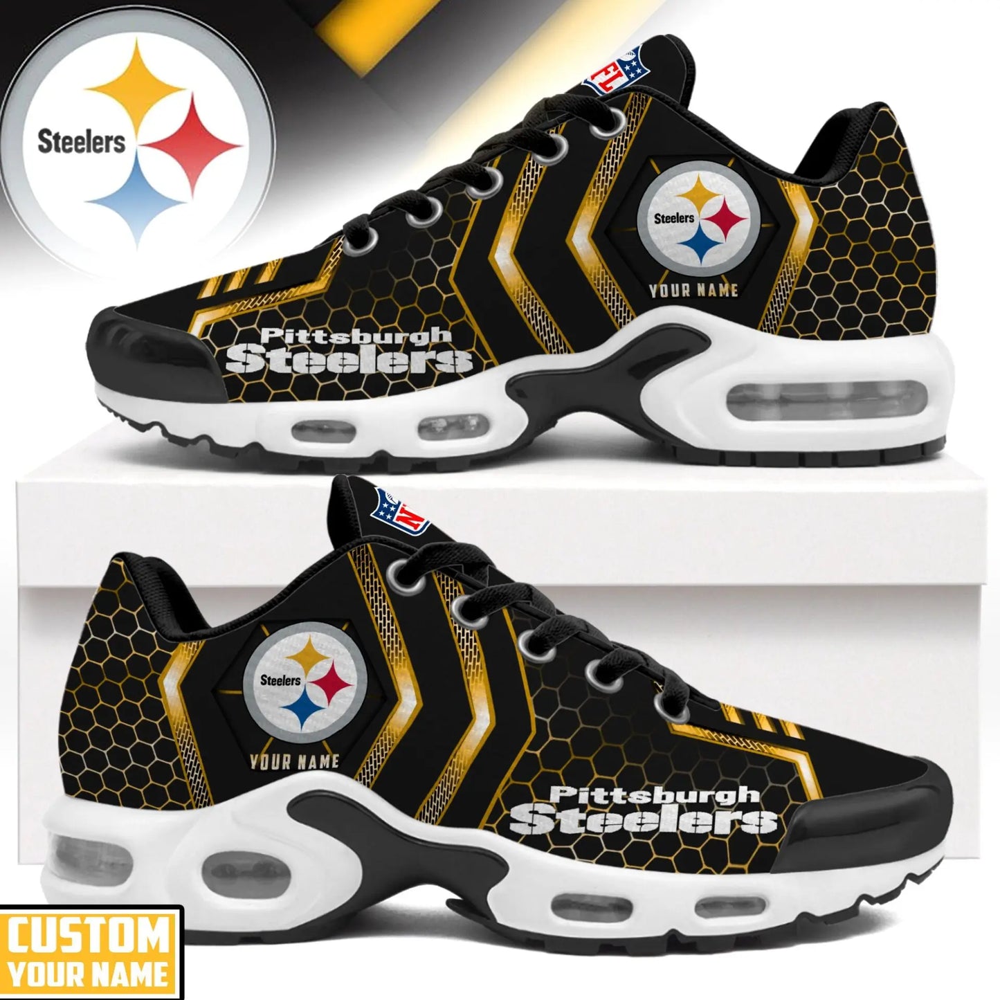 Pittsburgh Steelers | NFL Personalized Air Max Shoes Exclusive Edition TD200925 – HuddleStyle.com - Main