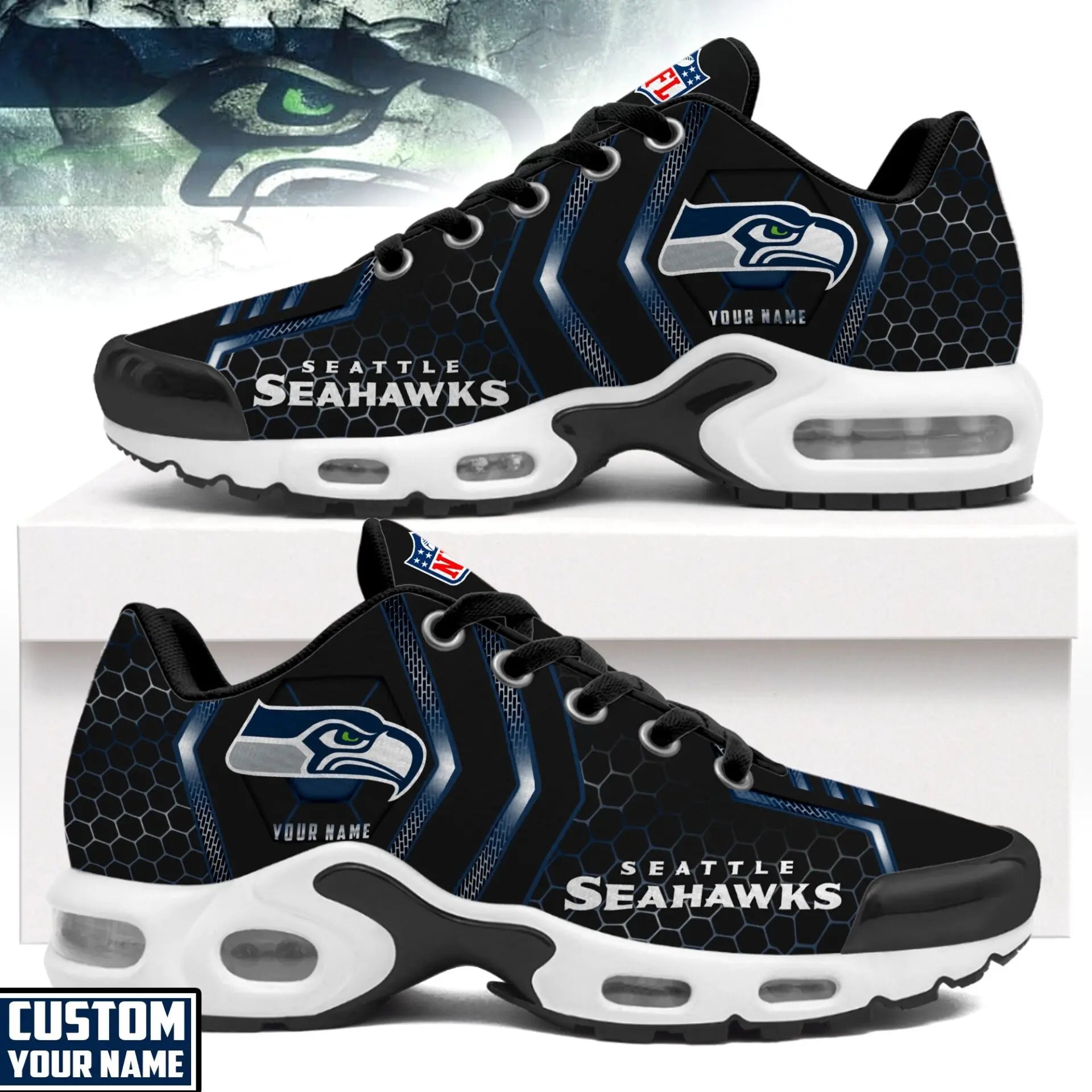 Seattle Seahawks | NFL Personalized Air Max Shoes Exclusive Edition TD200925 – HuddleStyle.com - Main