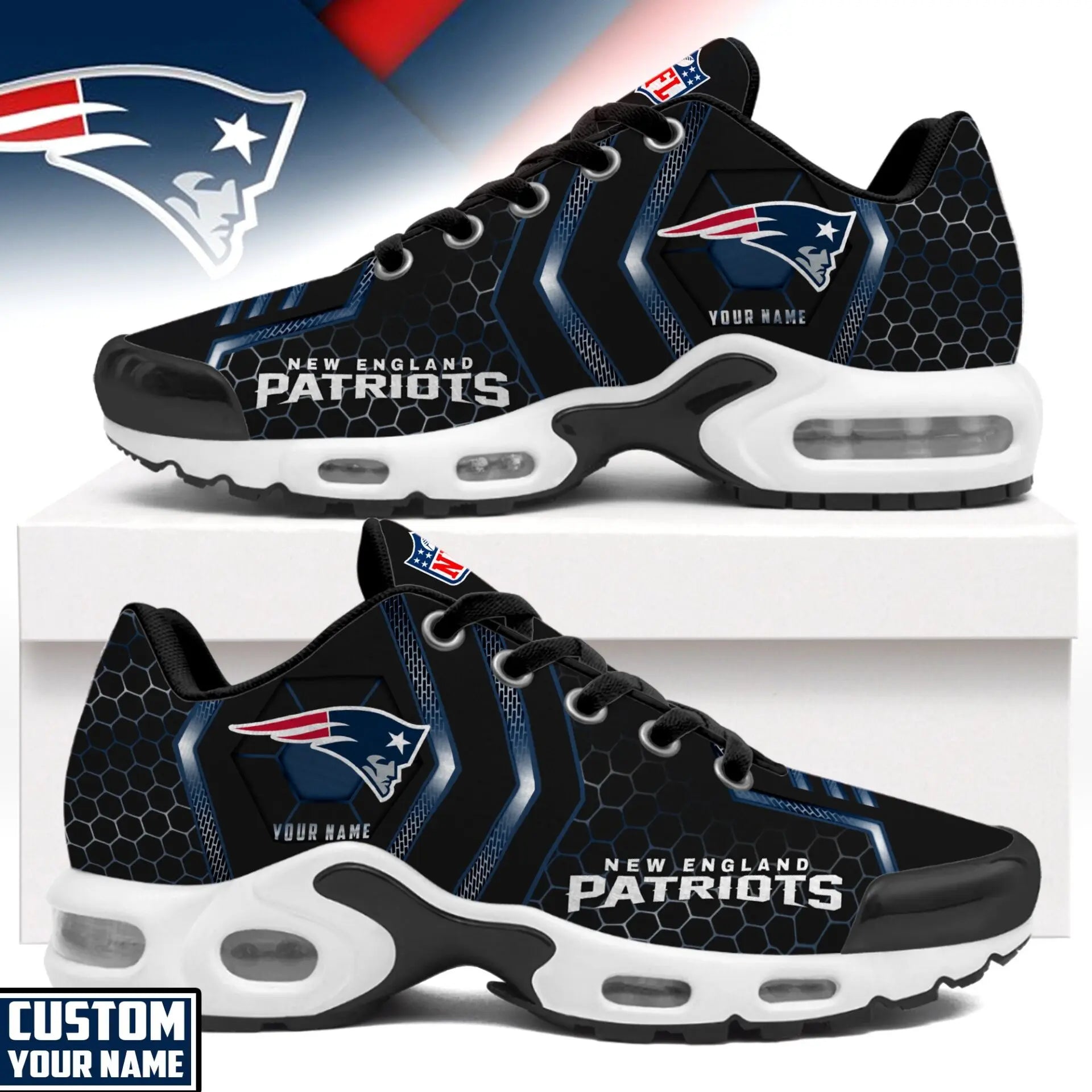 New England Patriots | NFL Personalized Air Max Shoes Exclusive Edition TD200925 – HuddleStyle.com - Main