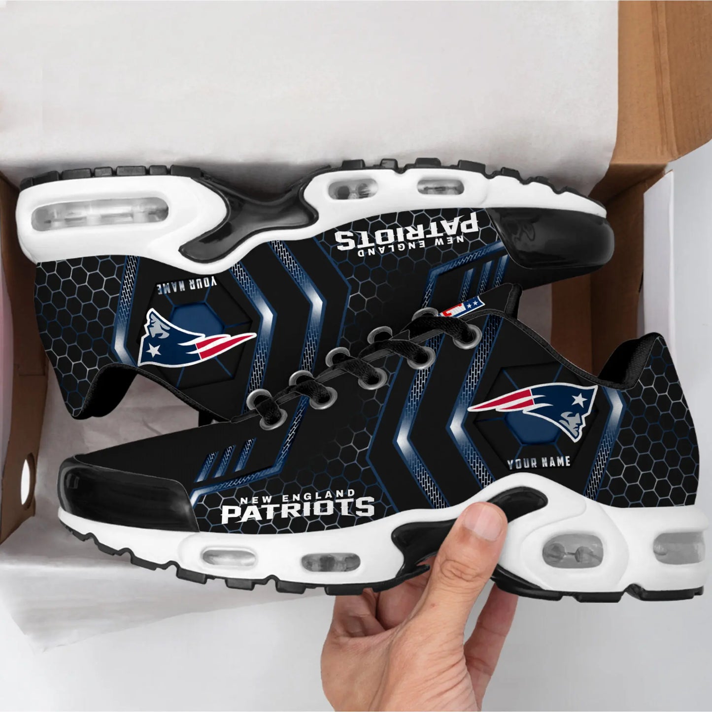 New England Patriots | NFL Personalized Air Max Shoes Exclusive Edition TD200925 – HuddleStyle.com - Image 4