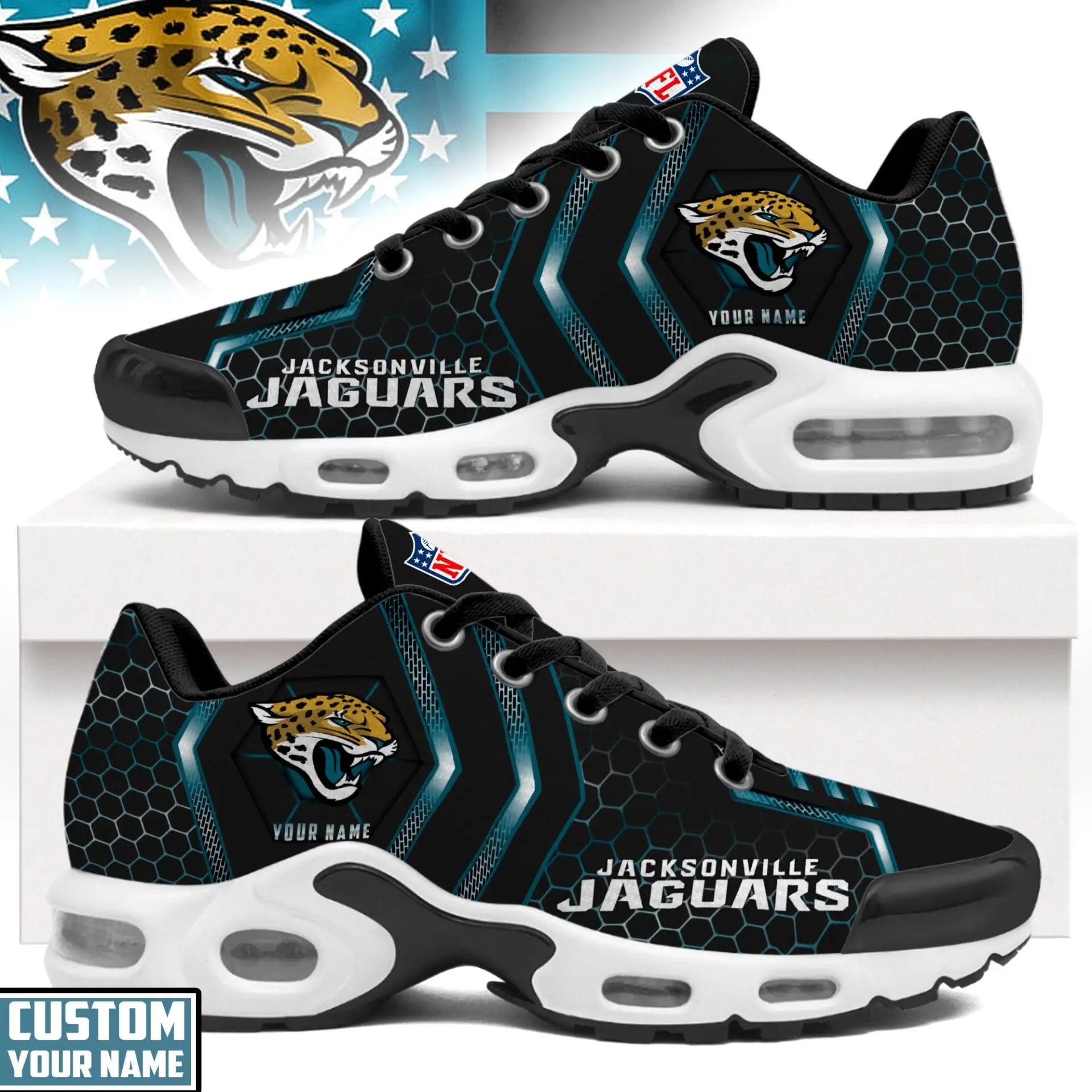 Jacksonville Jaguars | NFL Personalized Air Max Shoes Exclusive Edition TD200925 – HuddleStyle.com - Main