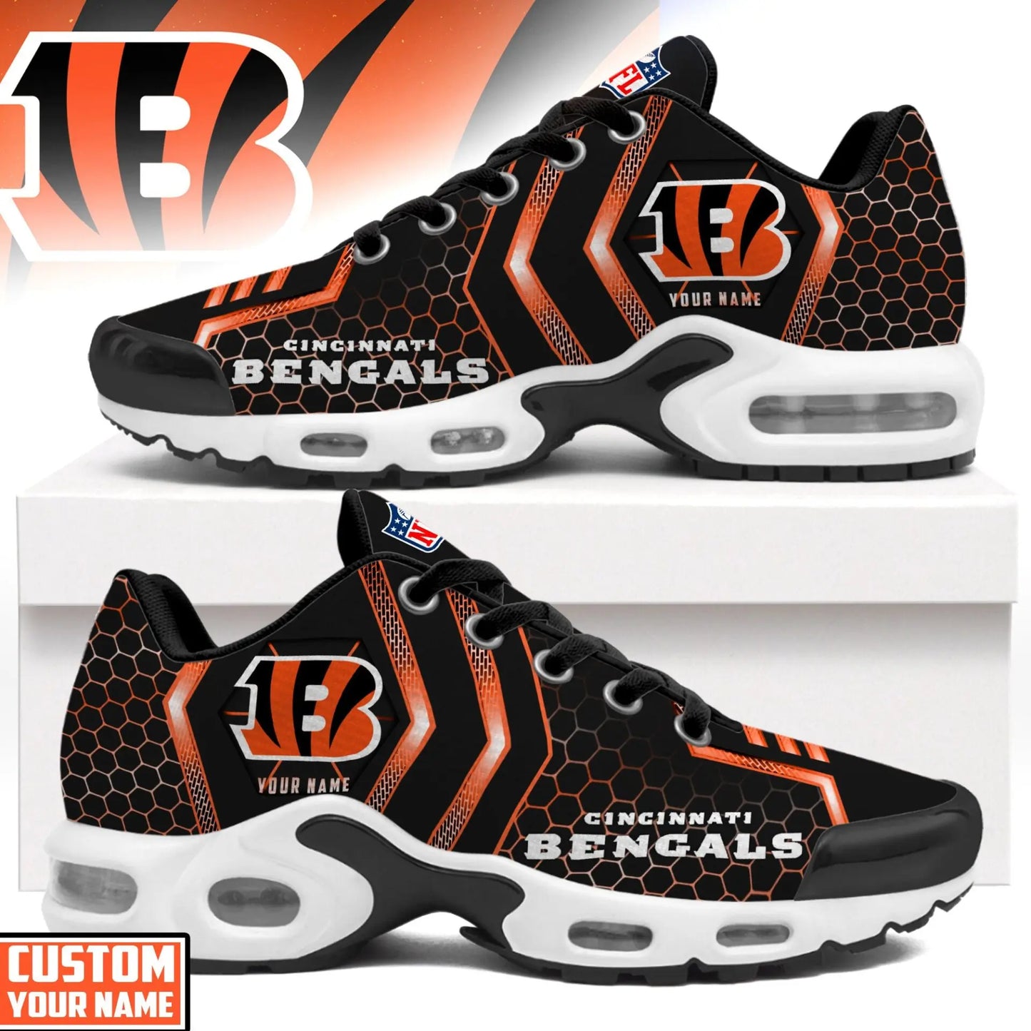 Cincinnati Bengals | NFL Personalized Air Max Shoes Exclusive Edition TD200925 – HuddleStyle.com - Main