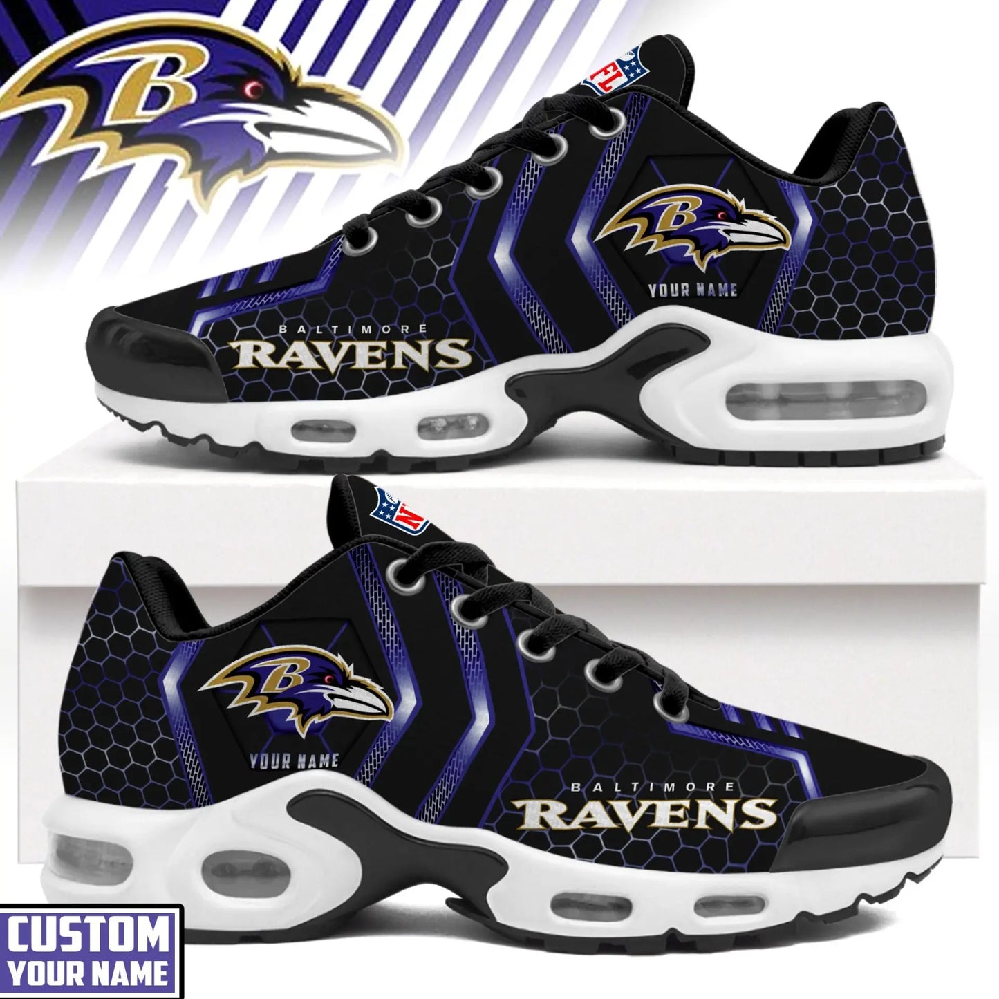 Baltimore Ravens | NFL Personalized Air Max Shoes Exclusive Edition TD200925 – HuddleStyle.com - Main