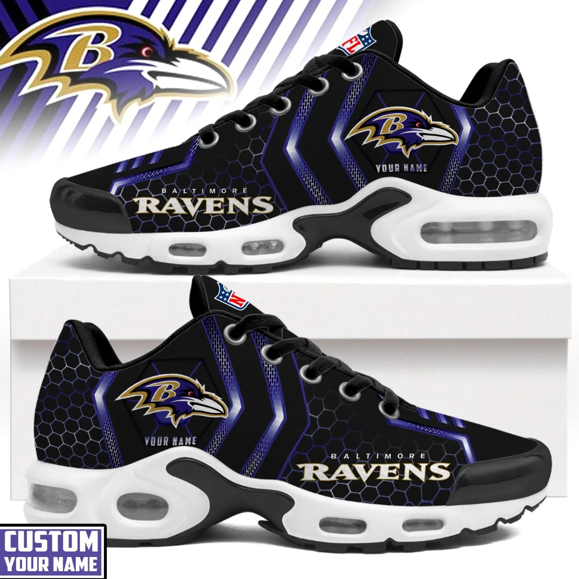 Baltimore Ravens | NFL Personalized Air Max Shoes Exclusive Edition TD200925 – HuddleStyle.com - Main