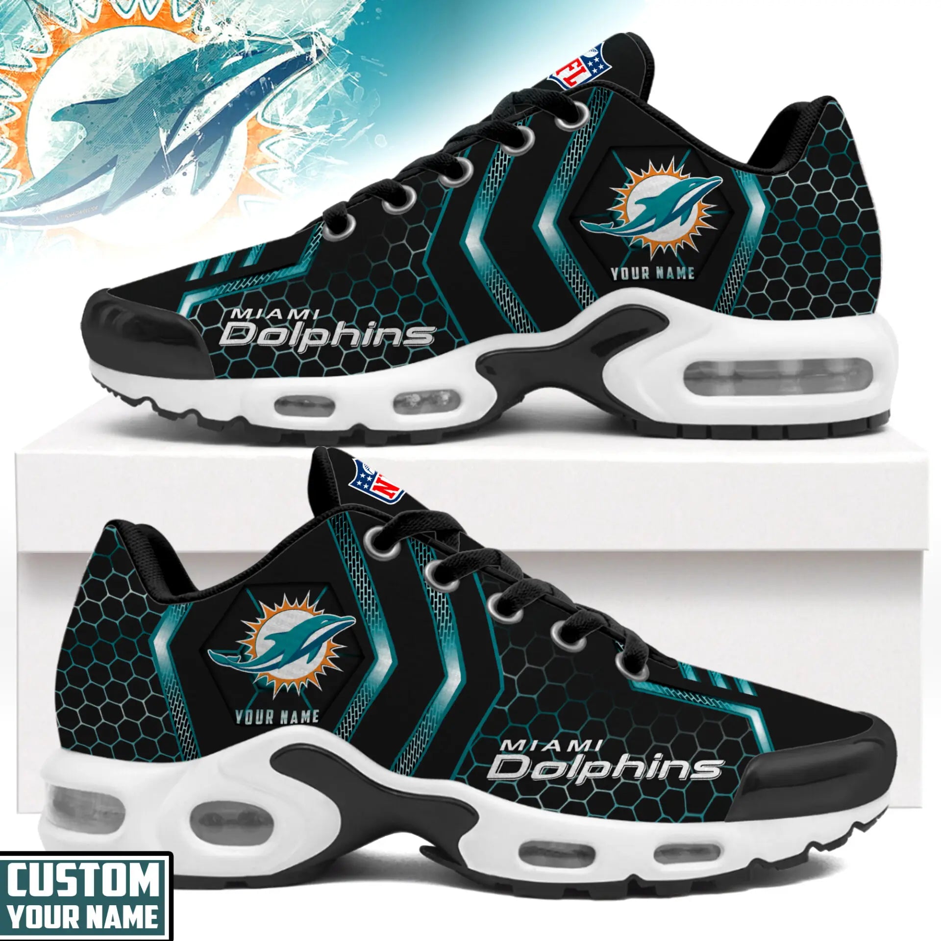 Miami Dolphins | NFL Personalized Air Max Shoes Exclusive Edition TD200925 – HuddleStyle.com - Main