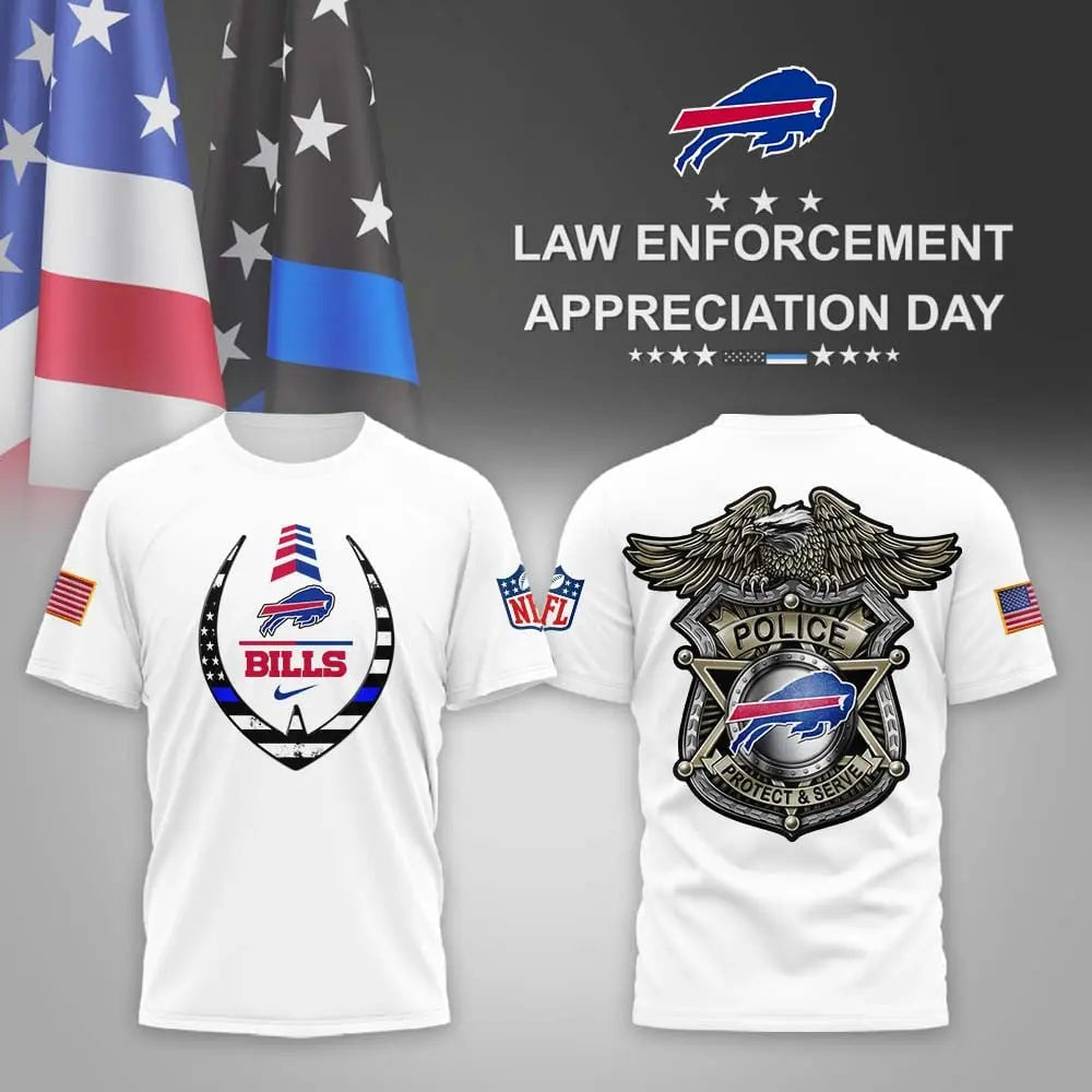 Buffalo Bills | Premium NFL Law Enforcement Appreciation Day 3D Shirt MM – HuddleStyle.com - Image 2