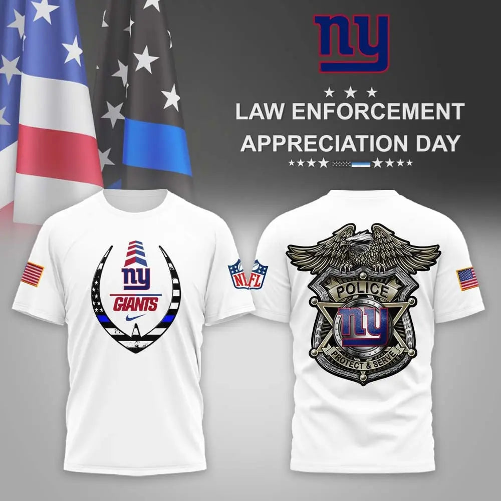 New York Giants | Premium NFL Law Enforcement Appreciation Day 3D Shirt MM – HuddleStyle.com - Image 2