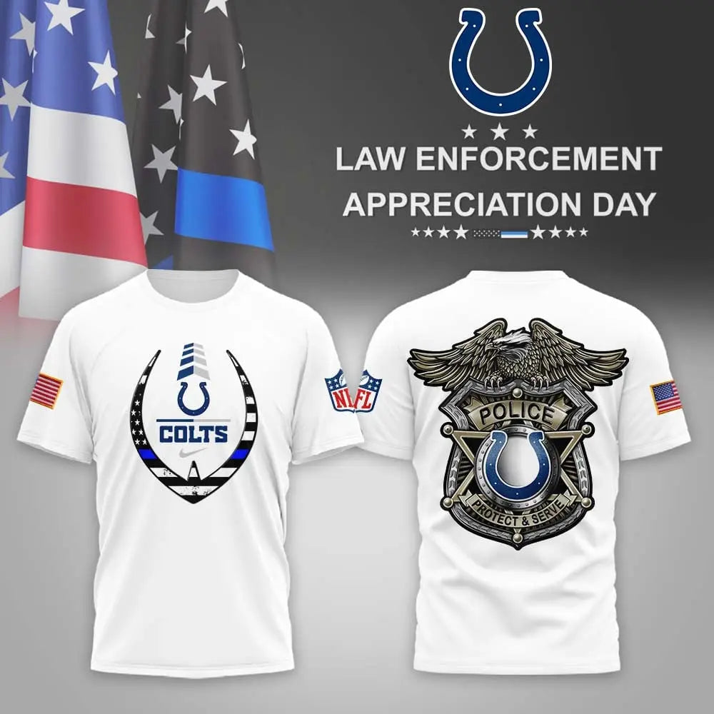 Indianapolis Colts | Premium NFL Law Enforcement Appreciation Day 3D Shirt MM – HuddleStyle.com - Image 2