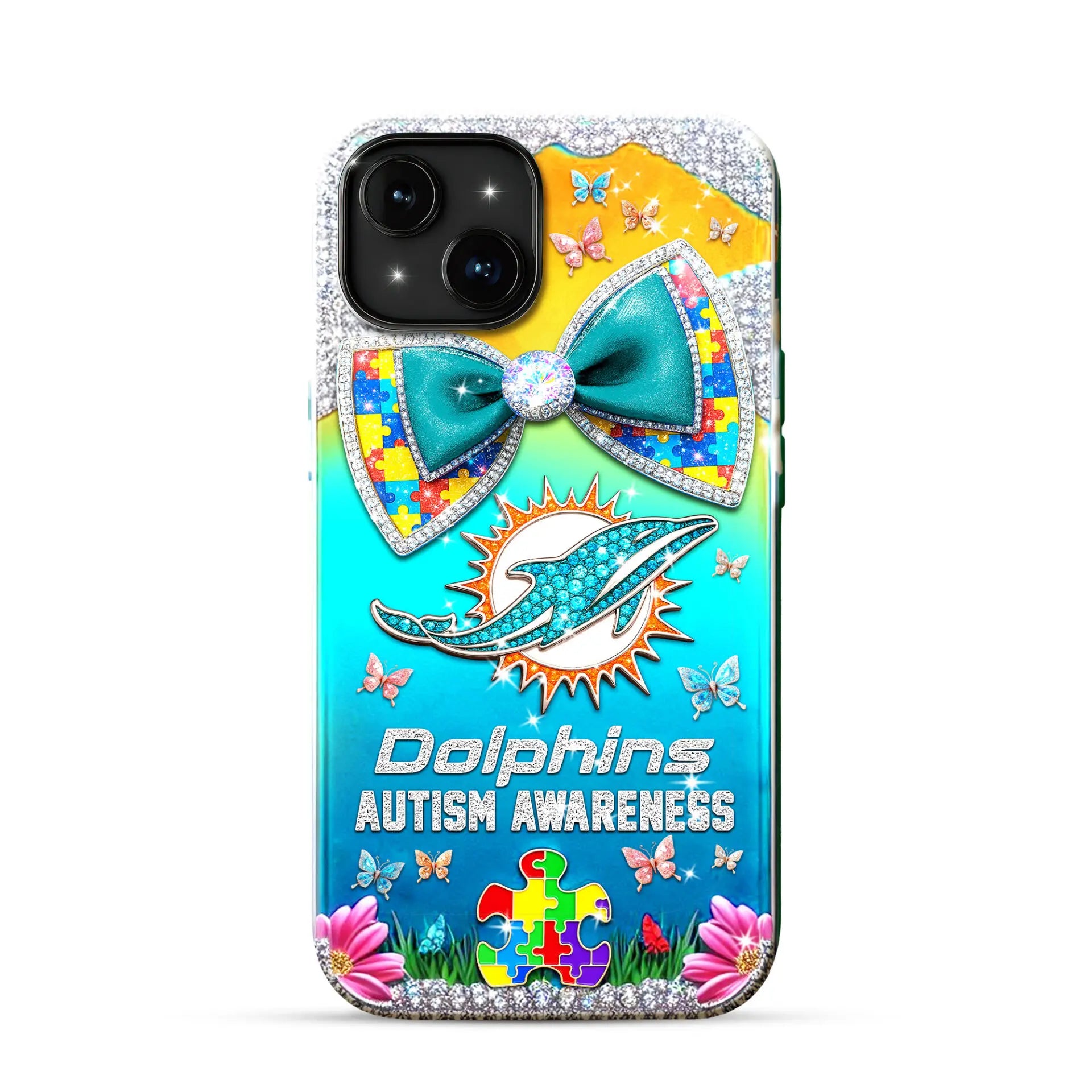 Miami Dolphins | Premium NFL Autism Awareness Phonecase TD – HuddleStyle.com - Main