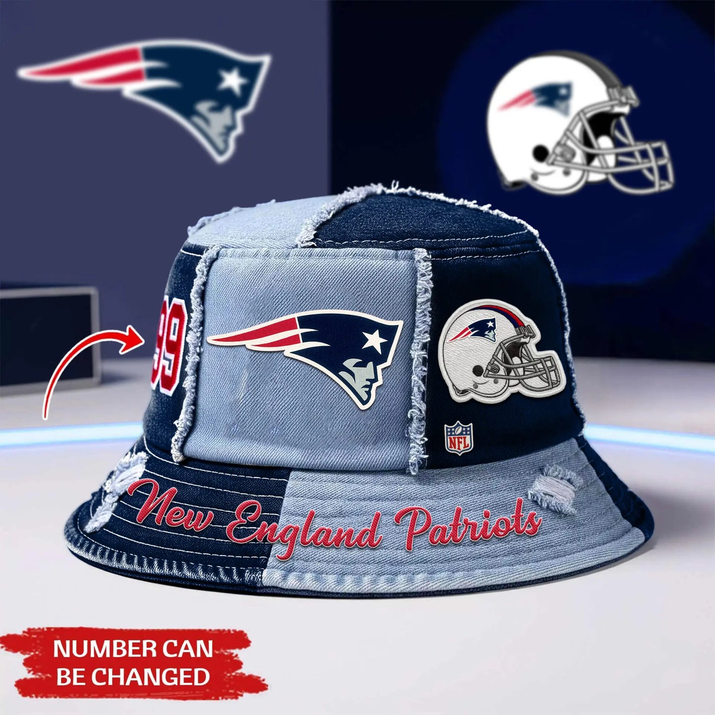 New England Patriots | Premium Bucket Hat TD – HuddleStyle.com - Main