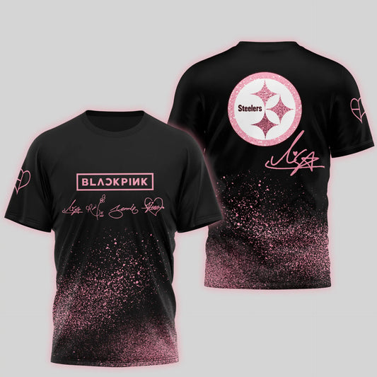 Pittsburgh Steelers | Premium NFL x BlackPink 3D Shirt TD – HuddleStyle.com - Main
