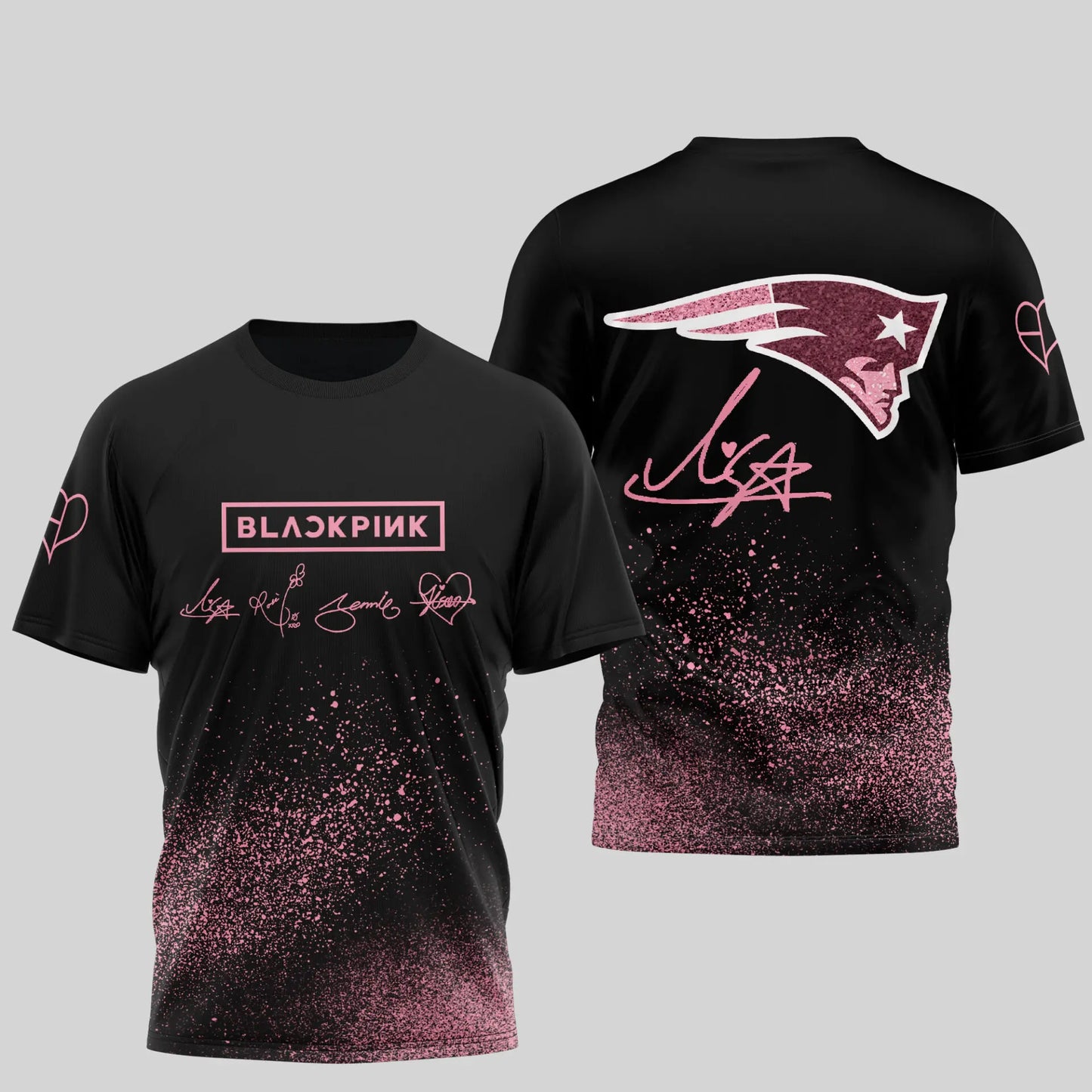 New England Patriots | Premium NFL x BlackPink 3D Shirt TD – HuddleStyle.com - Main