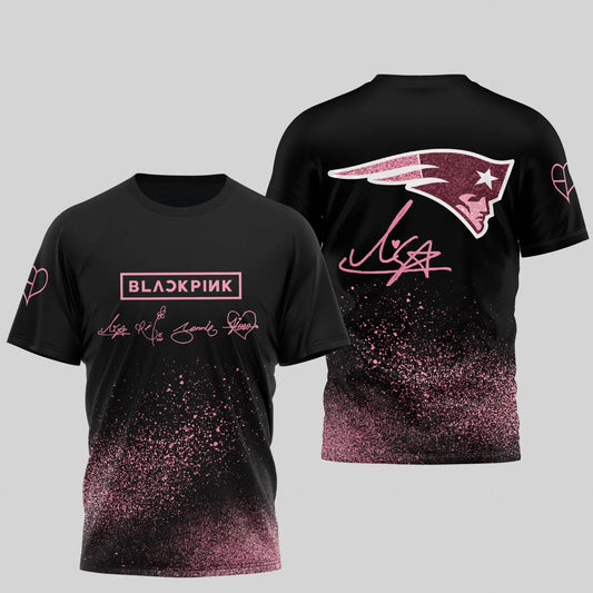 New England Patriots | Premium NFL x BlackPink 3D Shirt TD – HuddleStyle.com - Main