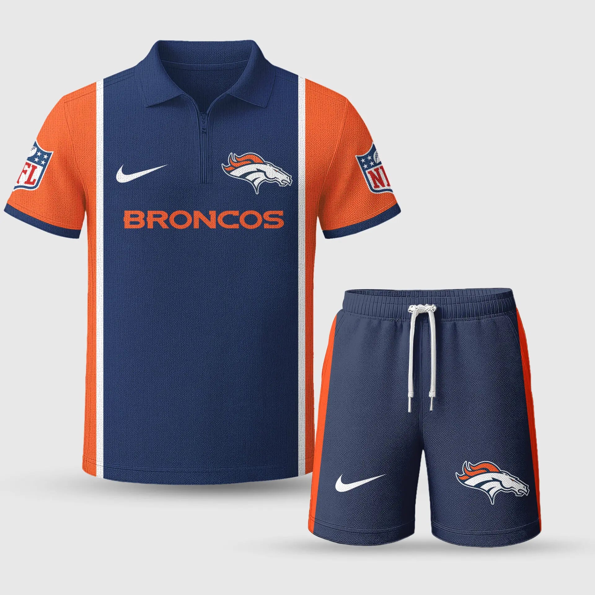 Denver Broncos | Premium NFL Combo Polo And Shorts TD – HuddleStyle.com - Image 3