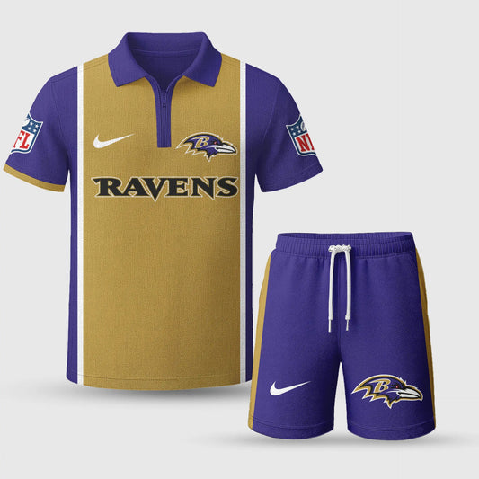 Baltimore Ravens | Premium NFL Combo Polo And Shorts TD – HuddleStyle.com - Main