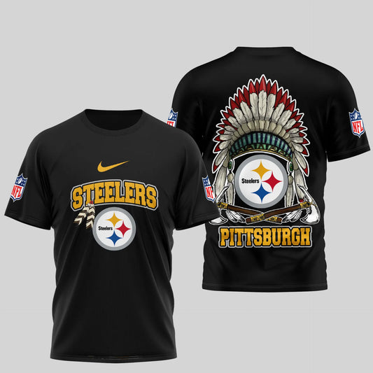 Pittsburgh Steelers | Premium Native American Leather 3D Shirt TD – HuddleStyle.com - Main