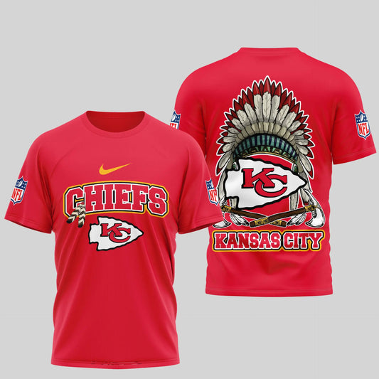 Kansas City Chiefs | Premium Native American Leather 3D Shirt TD – HuddleStyle.com - Main