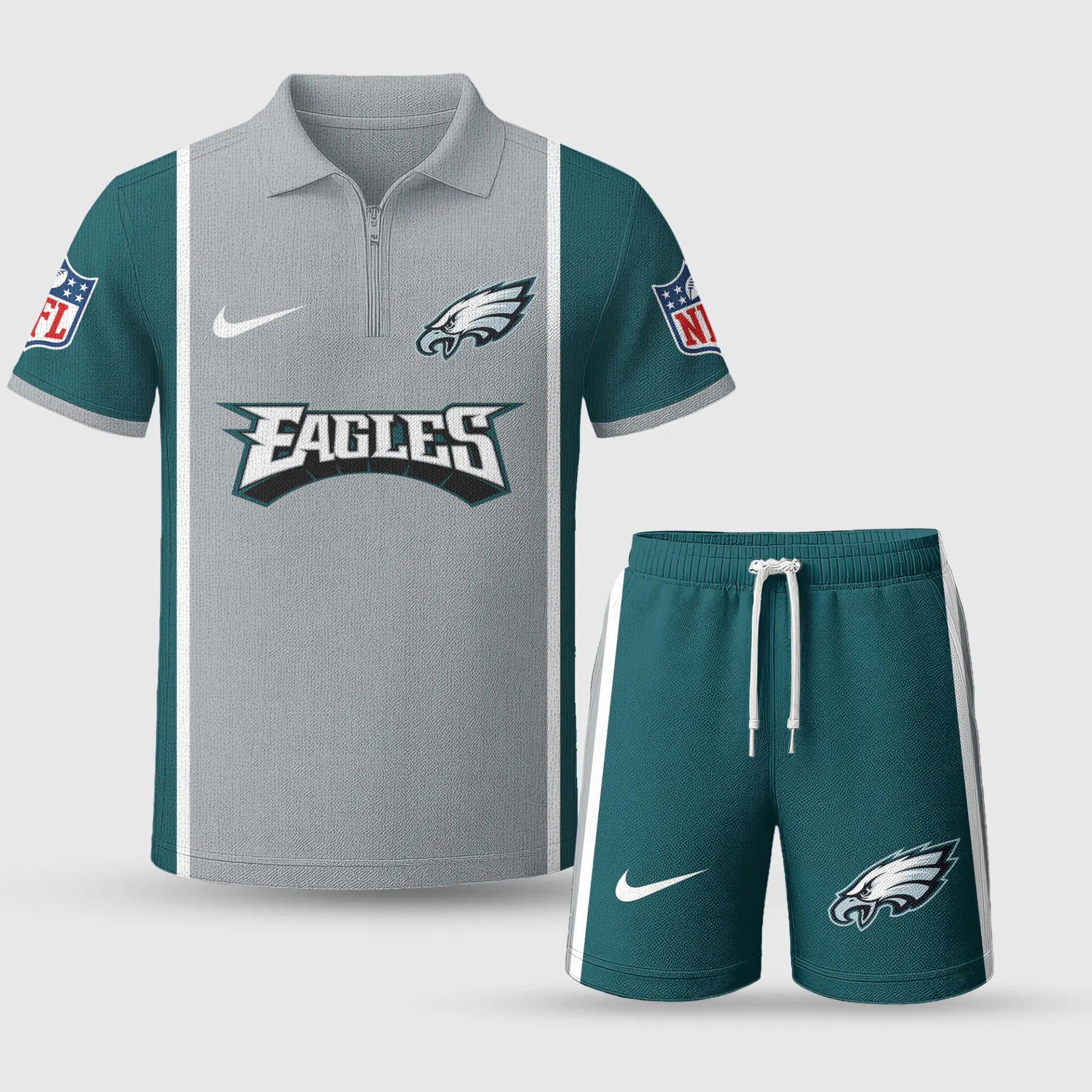 Philadelphia Eagles | Premium NFL Combo Polo And Shorts TD – HuddleStyle.com - Image 2