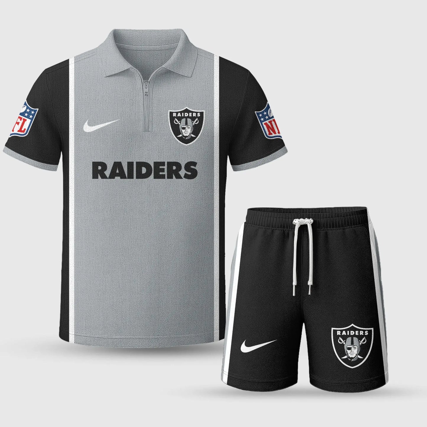 Las Vegas Raiders | Premium NFL Combo Polo And Shorts TD – HuddleStyle.com - Image 2