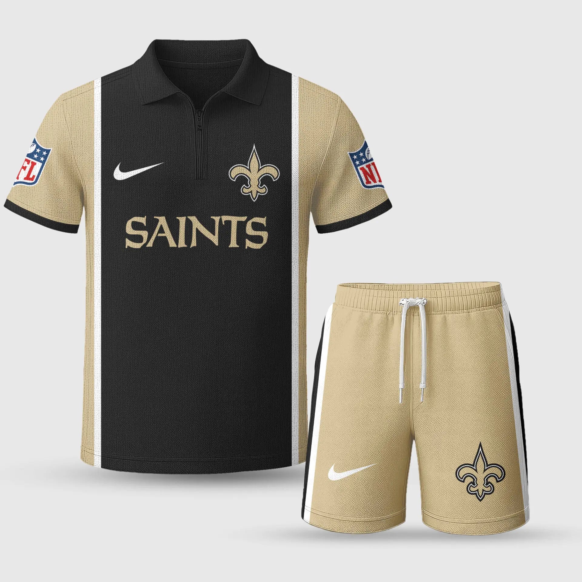New Orleans Saints | Premium NFL Combo Polo And Shorts TD – HuddleStyle.com - Image 4