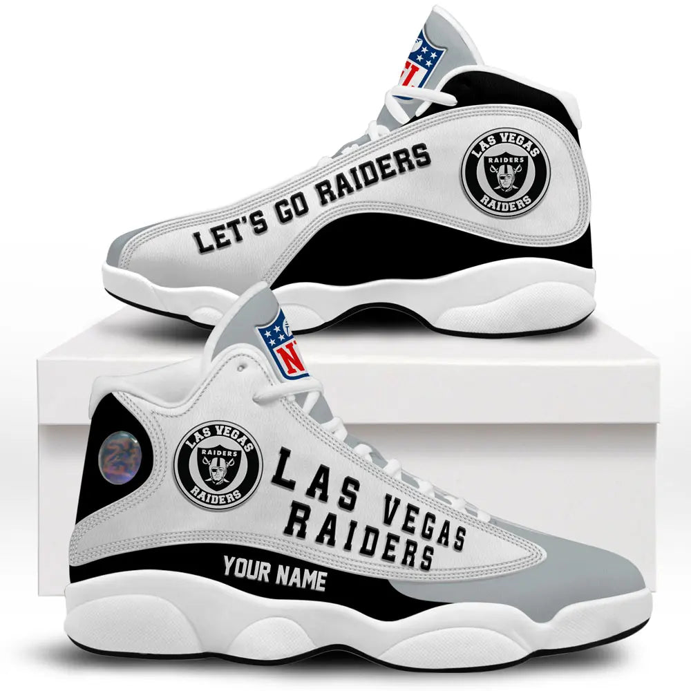 Las Vegas Raiders | Premium NFL Game Day Air Jordan 13 TD – HuddleStyle.com - Image 2