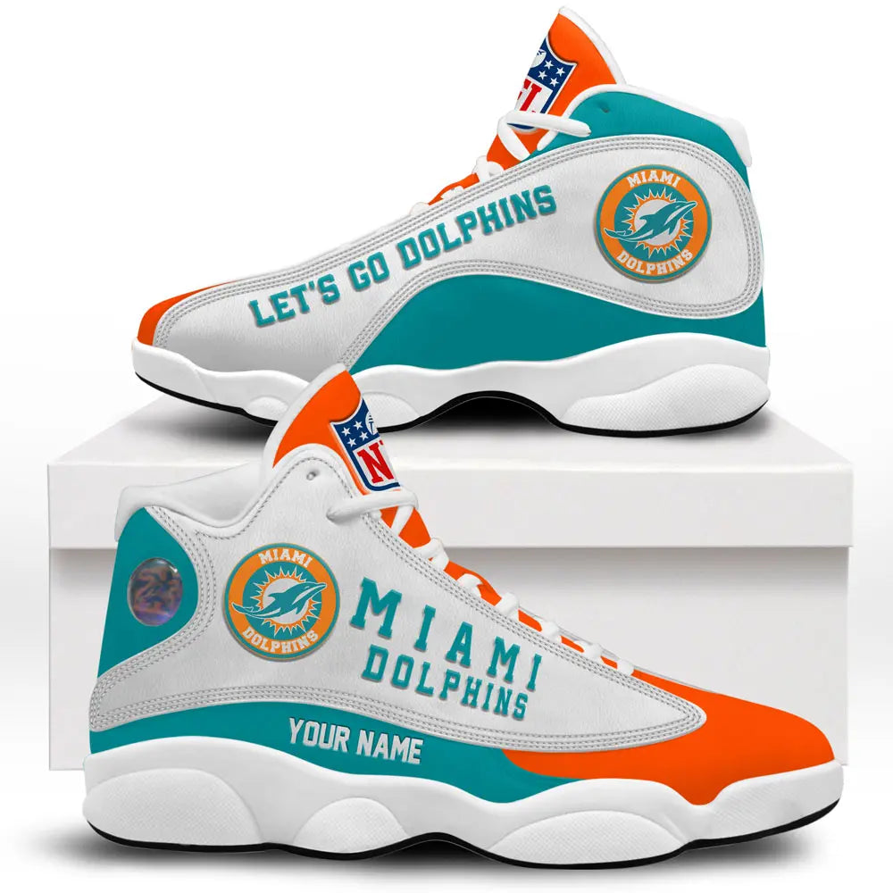 Miami Dolphins | Premium NFL Game Day Air Jordan 13 TD – HuddleStyle.com - Image 2