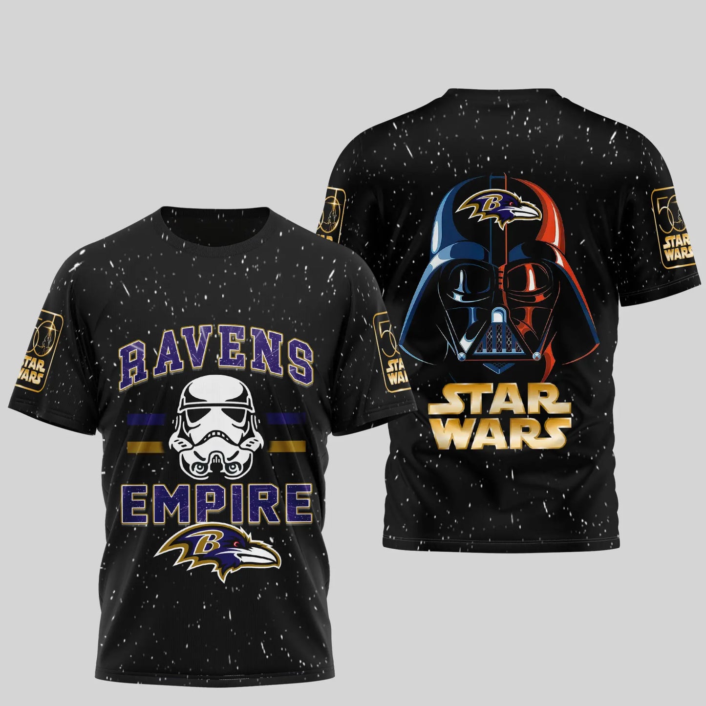 Baltimore Ravens | Premium NFL x Star Wars 3D Shirt TD – HuddleStyle.com - Image 2