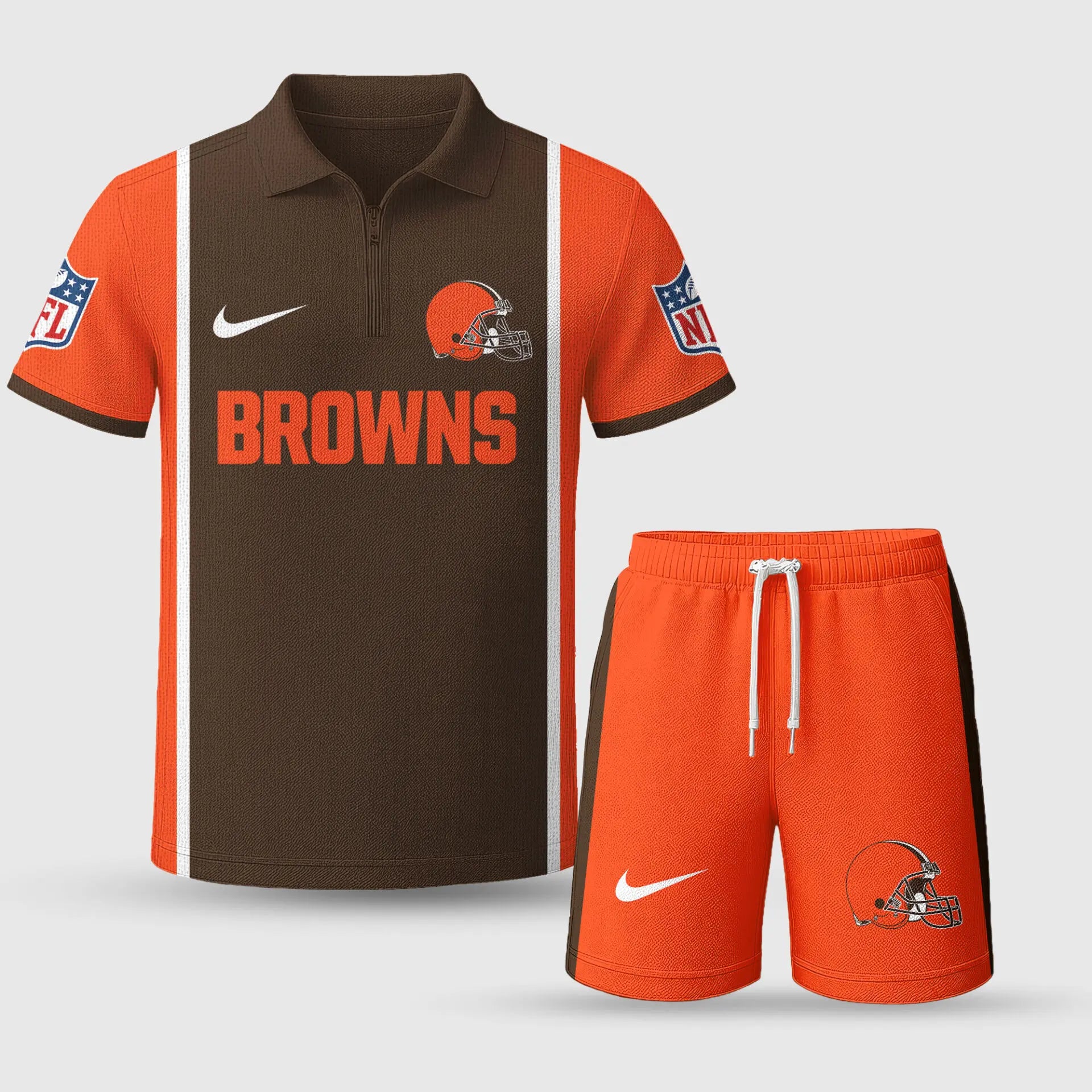 Cleveland Browns | Premium NFL Combo Polo And Shorts TD – HuddleStyle.com - Image 3