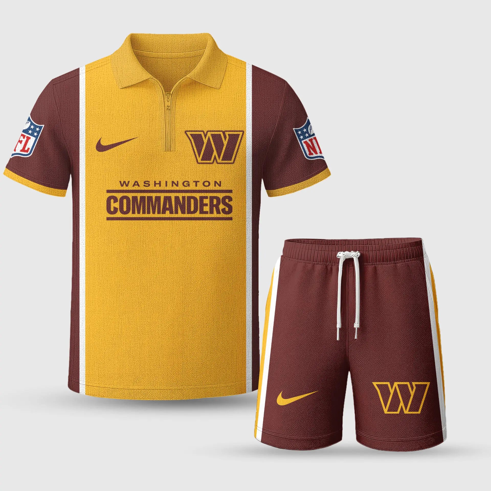 Washington Commanders | Premium NFL Combo Polo And Shorts TD – HuddleStyle.com - Image 4