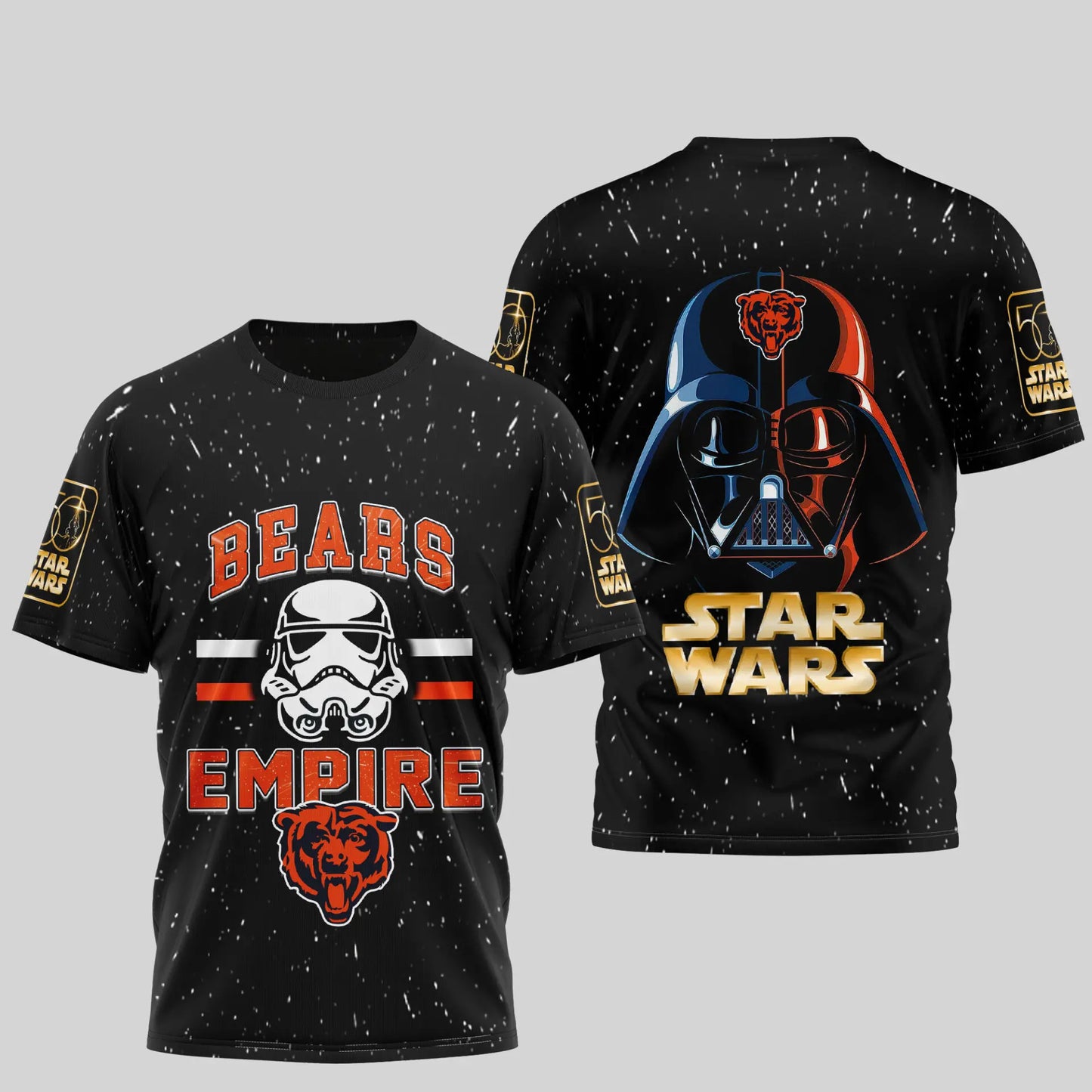 Chicago Bears | Premium NFL x Star Wars 3D Shirt TD – HuddleStyle.com - Image 2