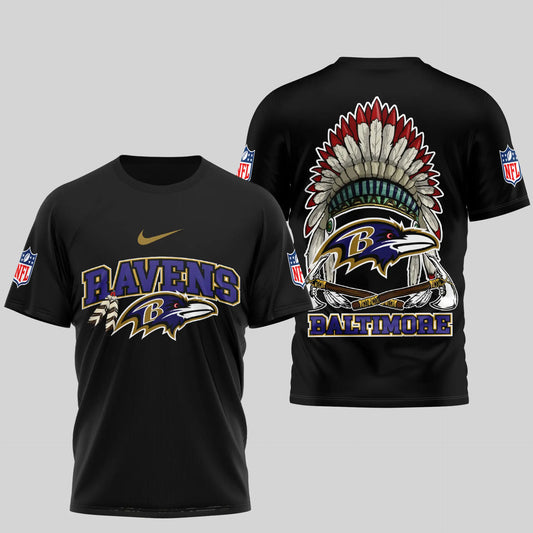 Baltimore Ravens | Premium Native American Leather 3D Shirt TD – HuddleStyle.com - Main