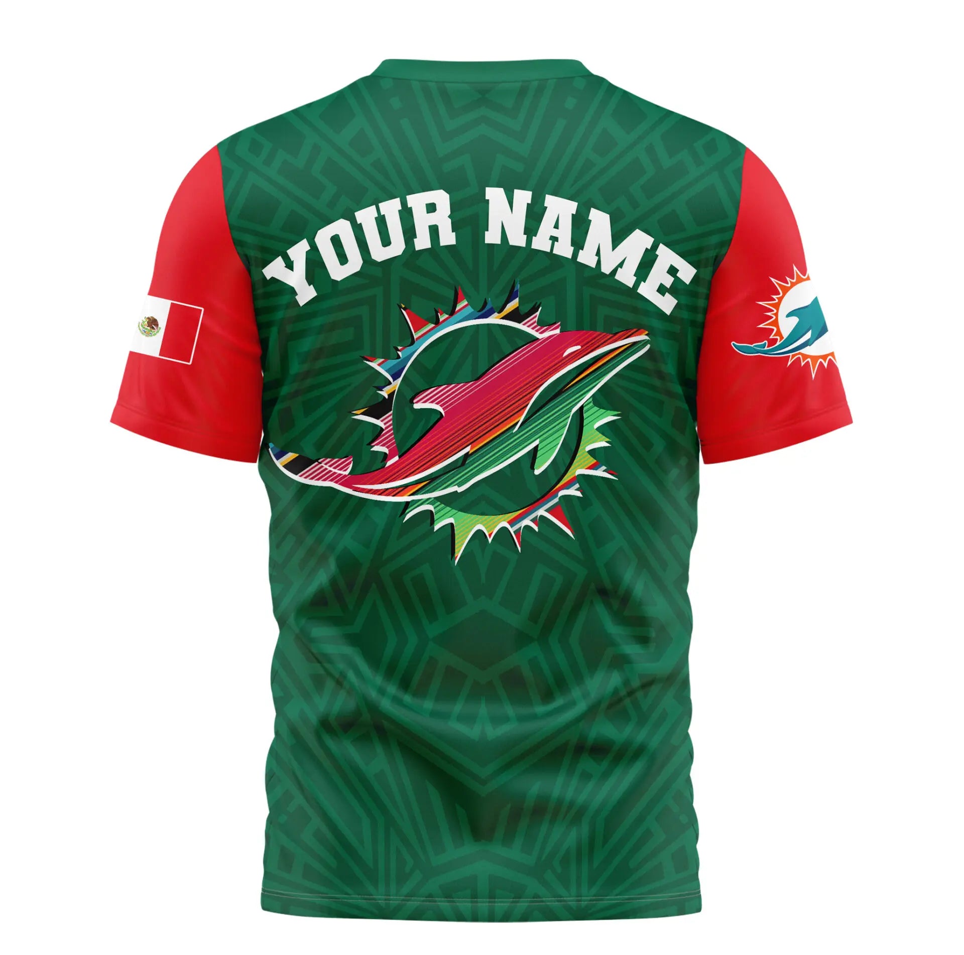 Miami Dolphins | Premium NFL Mexican Heritage Celebration 3D Shirt HI – HuddleStyle.com - Main