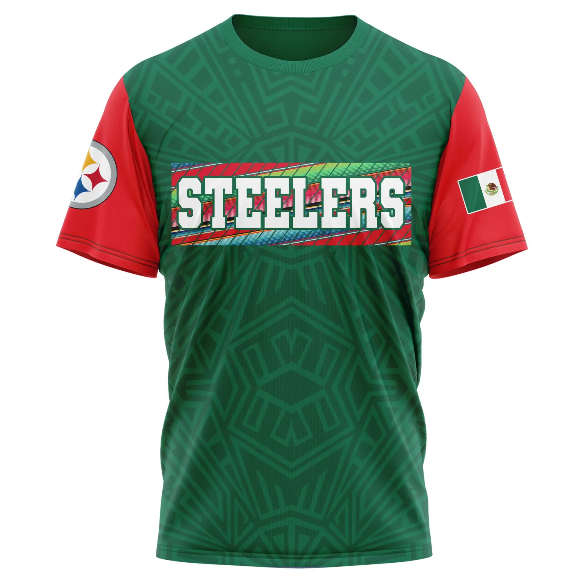 Pittsburgh Steelers | Premium NFL Mexican Heritage Celebration 3D Shirt HI – HuddleStyle.com - Image 2